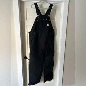 Carhartt Quilted Insulated Carpenter Black Bib Overalls 42x32
Like new condition